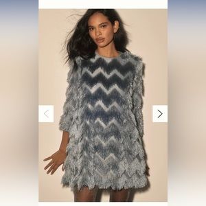 Anthropologie fringe mini dress
